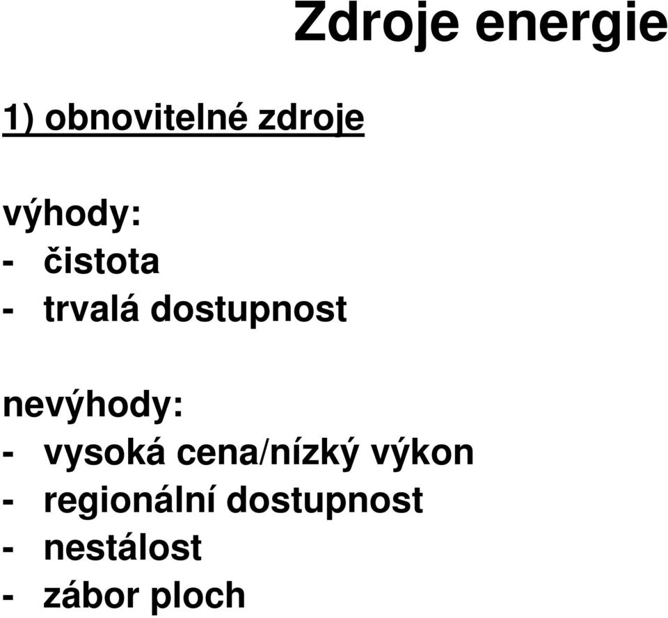 cena/nízký výkon - regionální