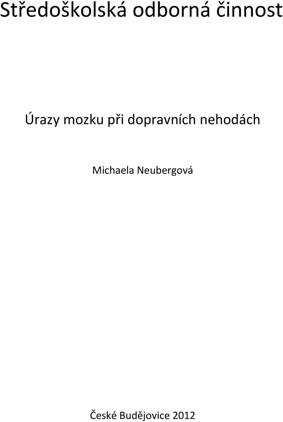 dopravních nehodách