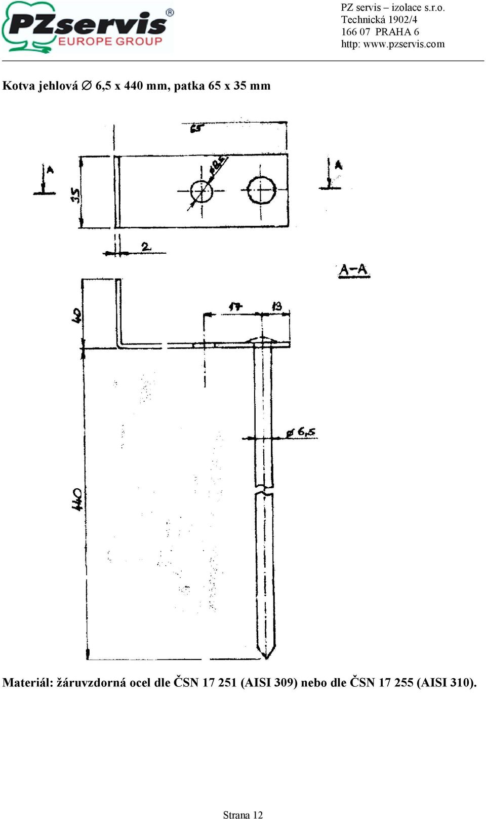 ocel dle ČSN 17 251 (AISI 309)