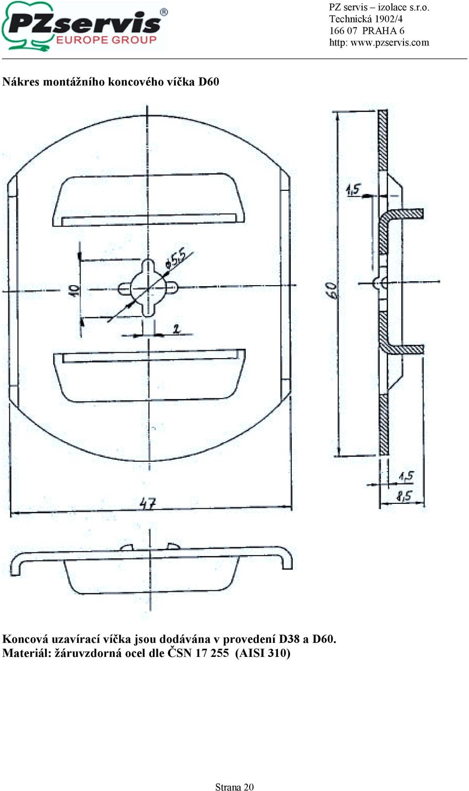 provedení D38 a D60.