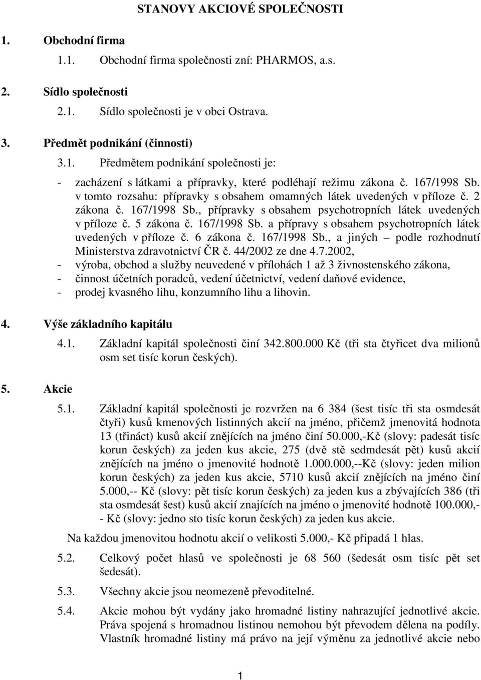 167/1998 Sb. a přípravy s obsahem psychotropních látek uvedených v příloze č. 6 zákona č. 167/1998 Sb., a jiných podle rozhodnutí Ministerstva zdravotnictví ČR č. 44/2002 ze dne 4.7.2002, - výroba,