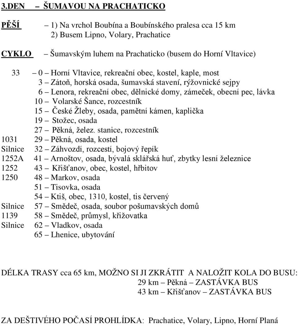 České Žleby, osada, pamětní kámen, kaplička 19 Stožec, osada 27 Pěkná, želez.