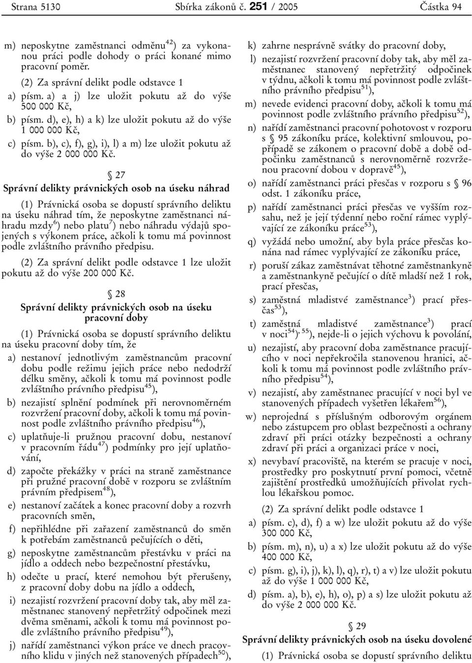 b), c), f), g), i), l) a m) lze ulozоit pokutu azо do vyбsоe 2 000 000 Kcо.