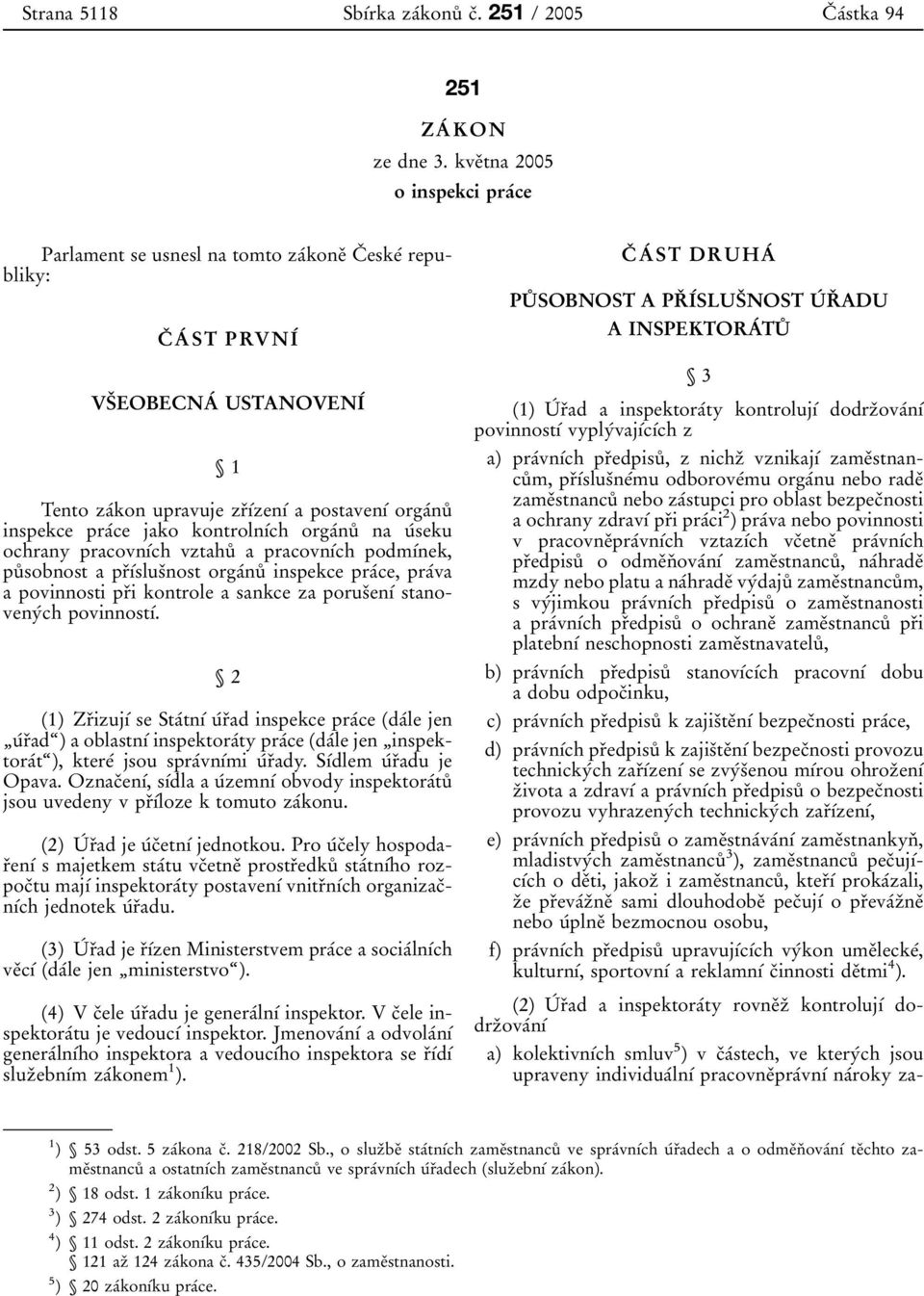 praбce jako kontrolnубch orgaбnuй na uбseku ochrany pracovnубch vztahuй a pracovnубch podmубnek, puй sobnost a prоубslusоnost orgaбnuй inspekce praбce, praбva a povinnosti prоi kontrole a sankce za