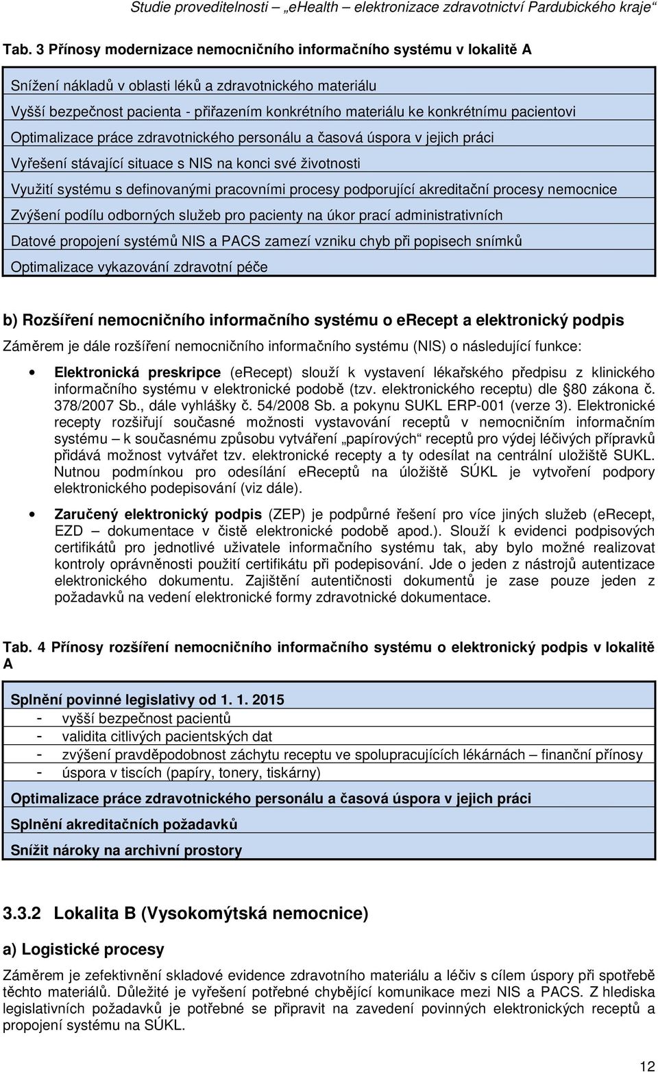 procesy podporující akreditační procesy nemocnice Zvýšení podílu odborných služeb pro pacienty na úkor prací administrativních Datové propojení systémů NIS a PACS zamezí vzniku chyb při popisech