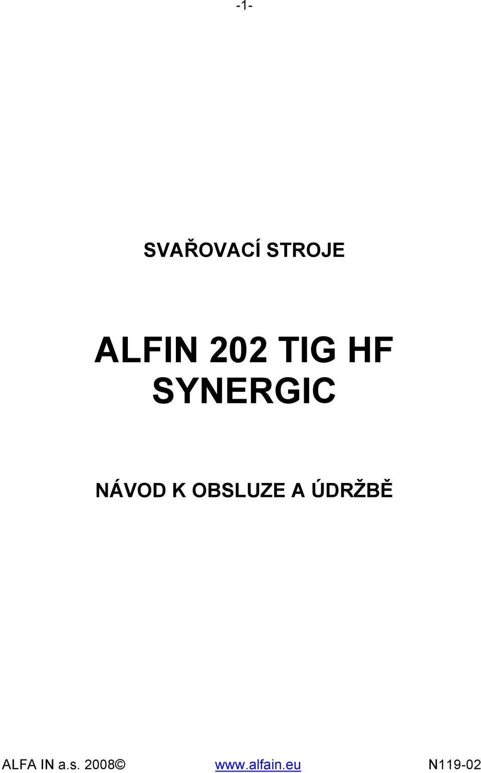 TIG HF SYNERGIC