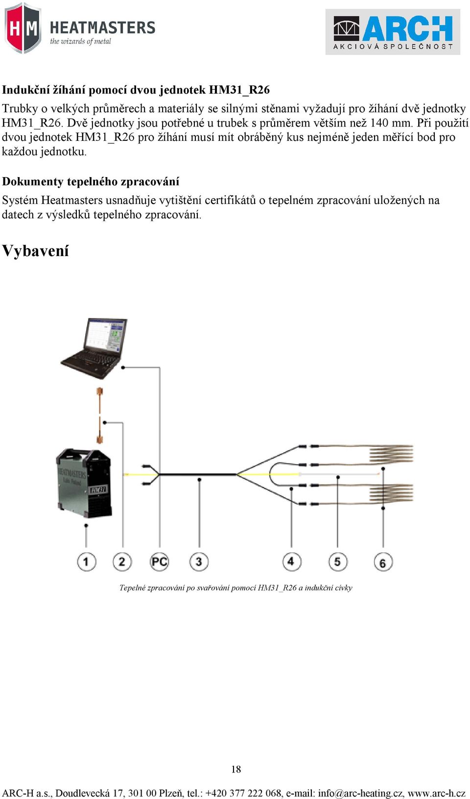 Při použití dvou jednotek HM31_R26 pro žíhání musí mít obráběný kus nejméně jeden měřící bod pro každou jednotku.