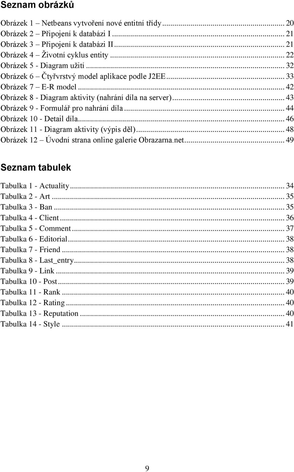 .. 43 Obrázek 9 - Formulář pro nahrání díla... 44 Obrázek 10 - Detail díla... 46 Obrázek 11 - Diagram aktivity (výpis děl)... 48 Obrázek 12 Úvodní strana online galerie Obrazarna.net.