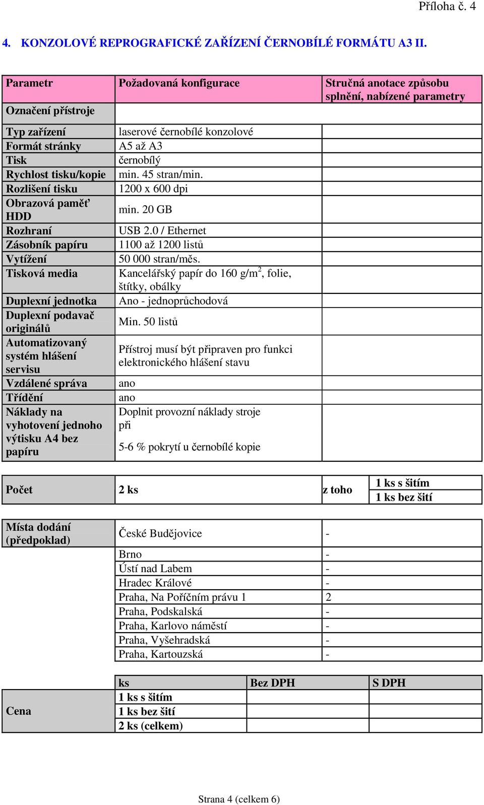 Vzdálené správa Třídění laserové černobílé konzolové A5 až A3 černobílý min. 45 stran/min. min. 20 GB 1100 až 1200 listů 50 000 stran/měs.