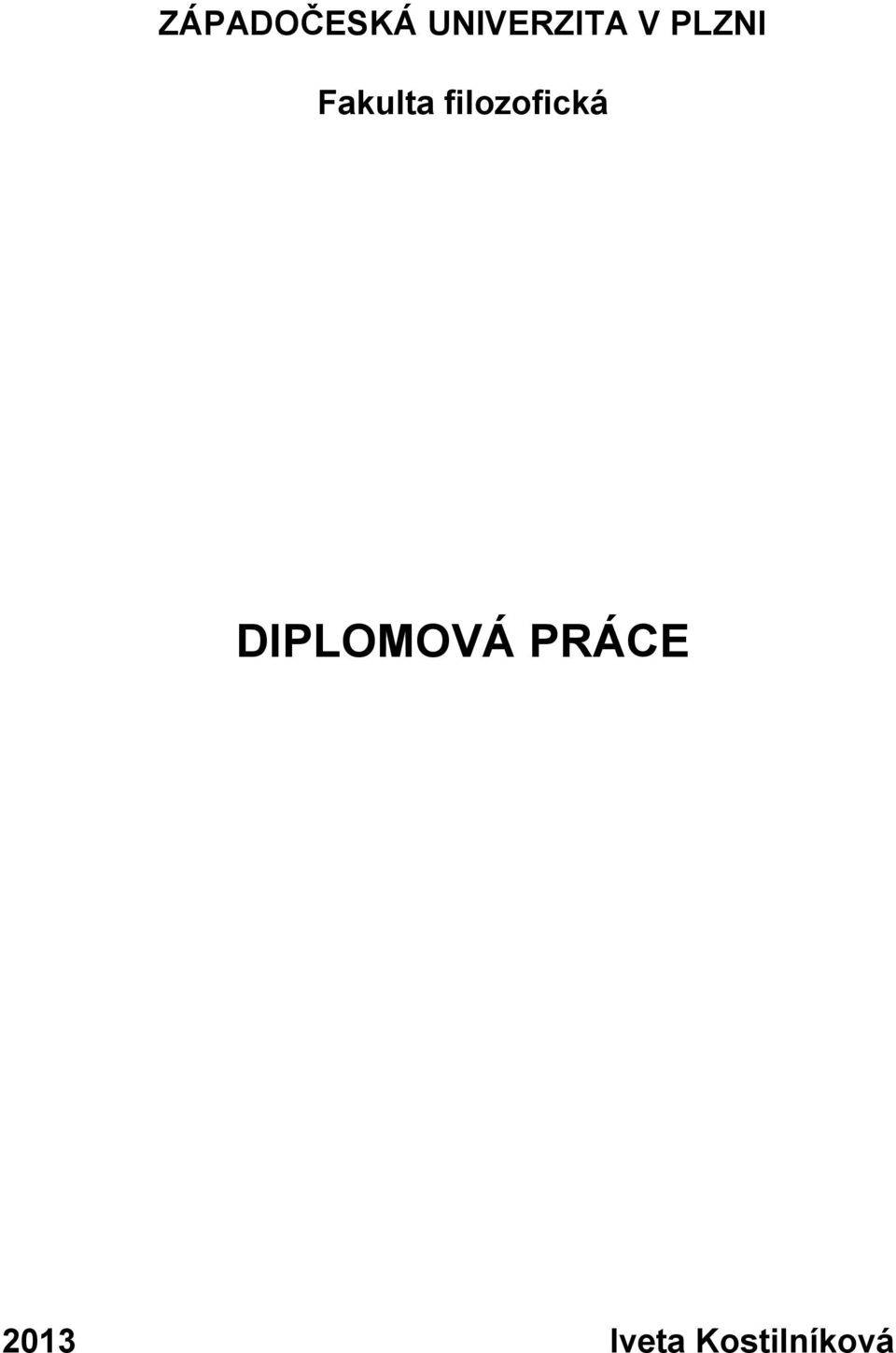 filozofická DIPLOMOVÁ