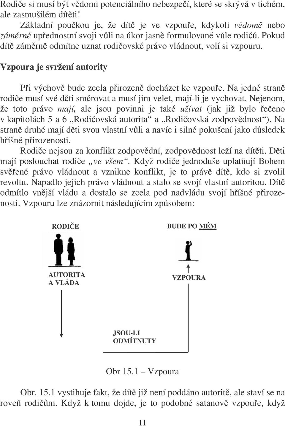 Vzpoura je svržení autority Pi výchov bude zcela pirozen docházet ke vzpoue. Na jedné stran rodie musí své dti smrovat a musí jim velet, mají-li je vychovat.