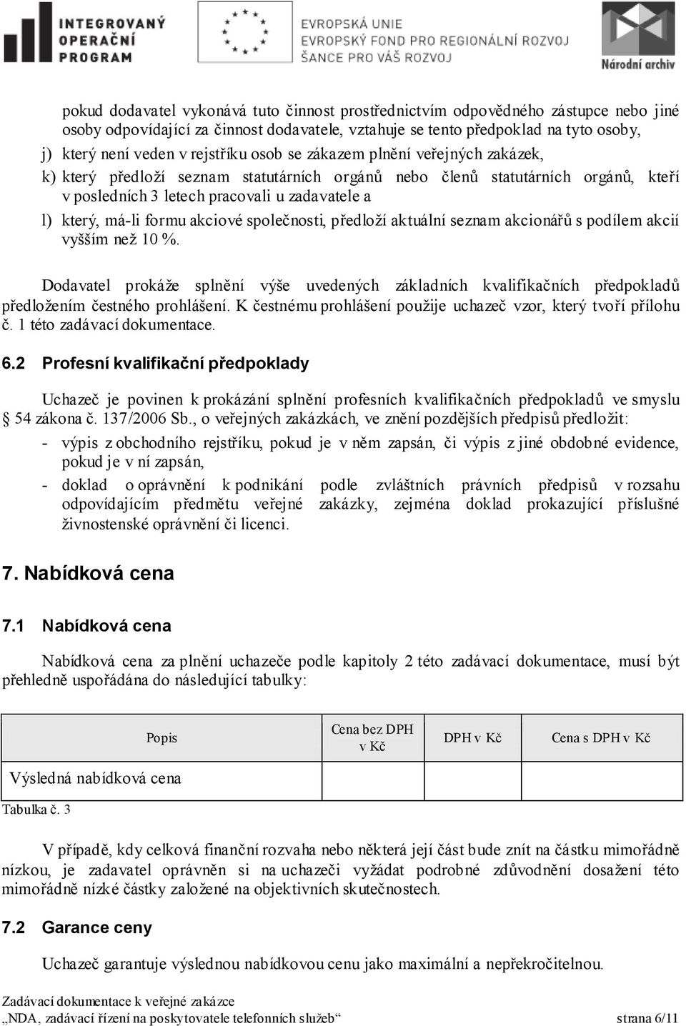 formu akciové společnosti, předloží aktuální seznam akcionářů s podílem akcií vyšším než 10 %.