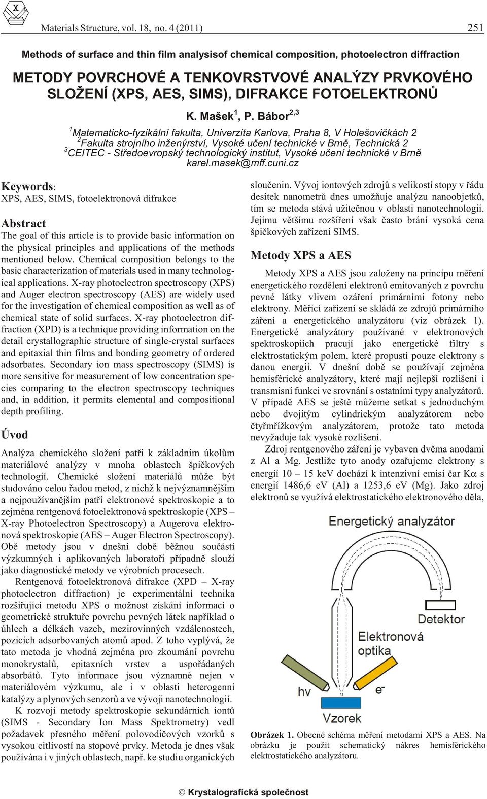 FOTOELEKTRONÙ K. Mašek 1, P.