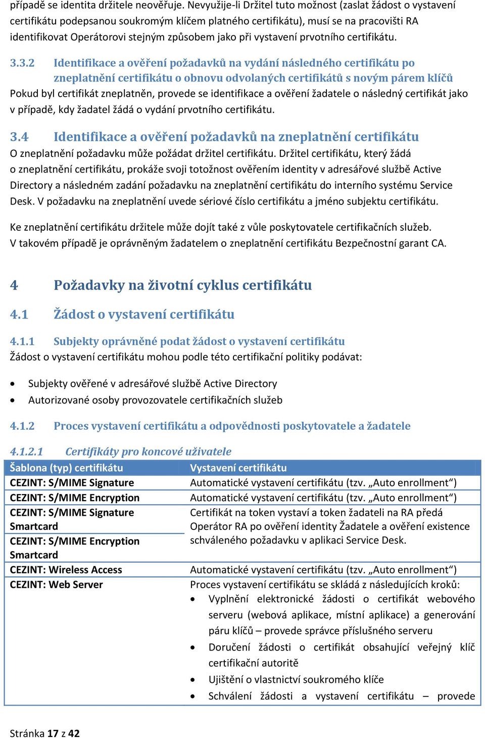 při vystavení prvotního certifikátu. 3.