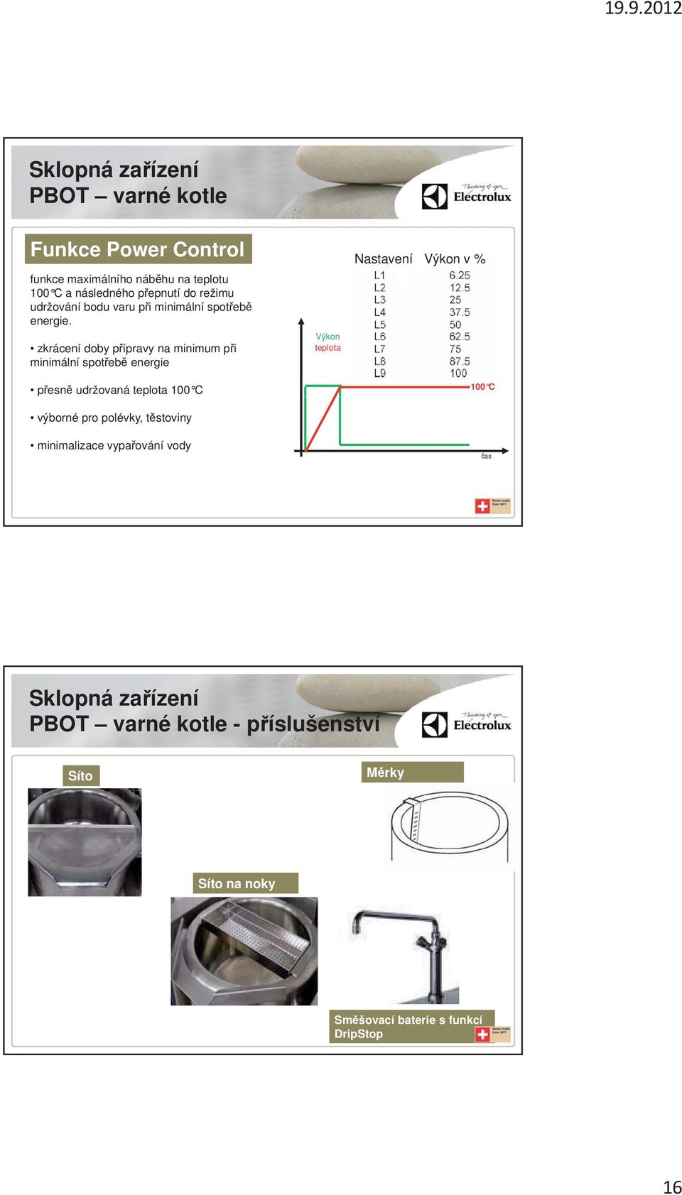zkrácení doby p ípravy na minimum p i minimální spot eb energie p esn udržovaná teplota 100 C výborné pro