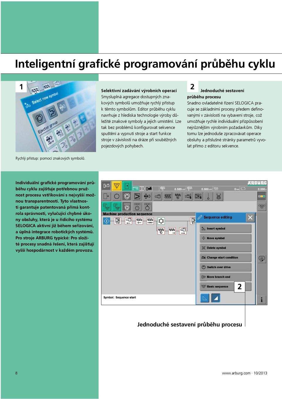 Lze tak bez problémů konfigurovat sekvence spuštění a vypnutí stroje a start funkce stroje v závislosti na dráze při souběžných pojezdových pohybech.