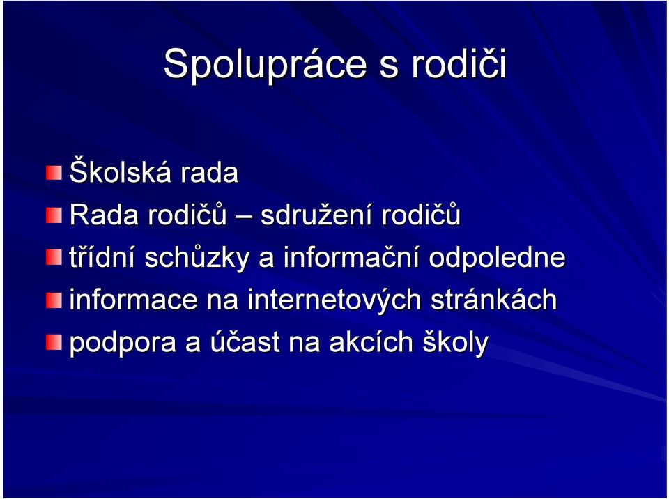 informační odpoledne informace na