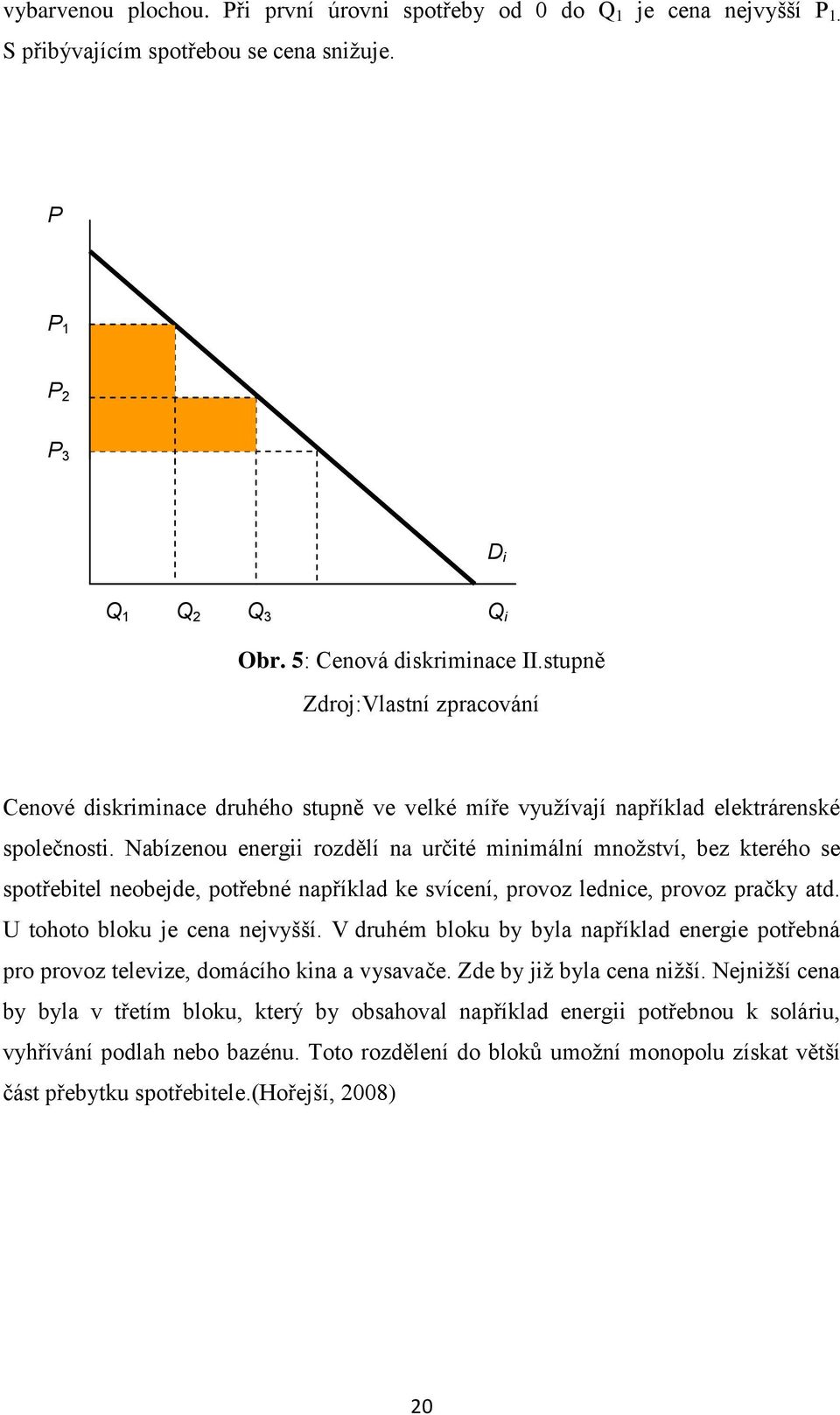 Nabízenou energii rozdělí na určité minimální množství, bez kterého se spotřebitel neobejde, potřebné například ke svícení, provoz lednice, provoz pračky atd. U tohoto bloku je cena nejvyšší.