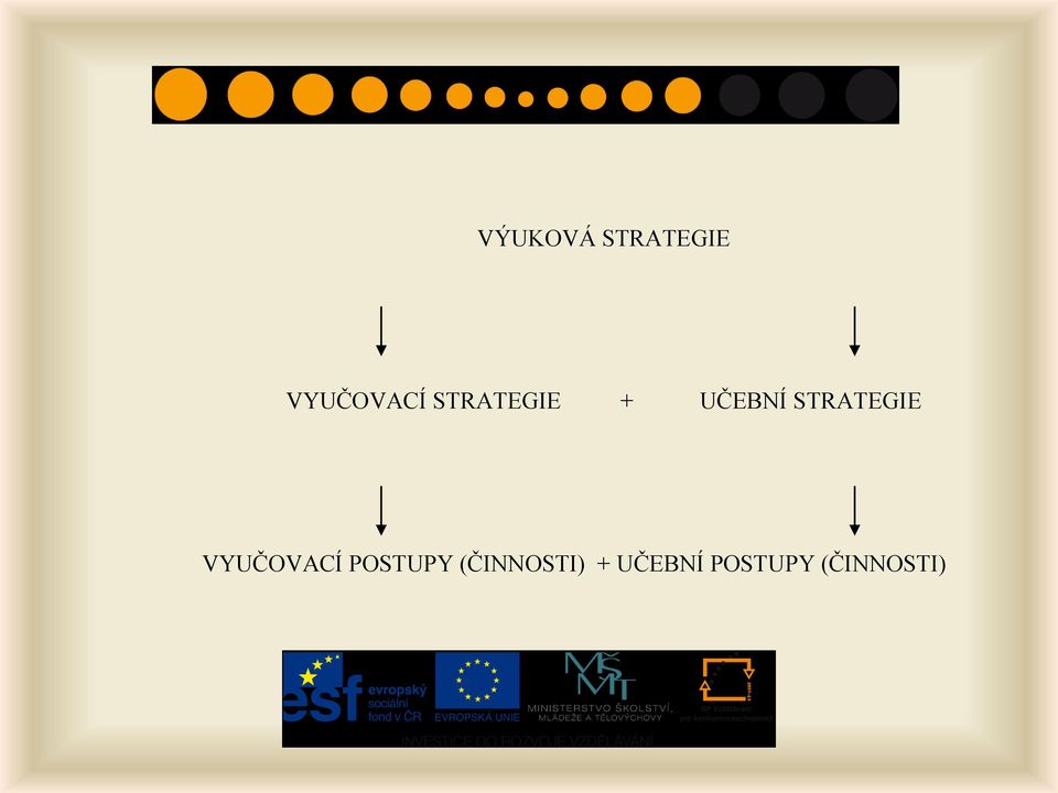 VYUČOVACÍ POSTUPY (ČINNOSTI)