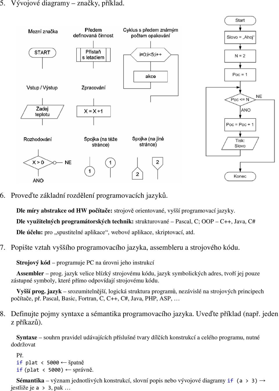 Popište vztah vyššího programovacího jazyka, assembleru a strojového kódu. Strojový kód programuje PC na úrovni jeho instrukcí Assembler prog.