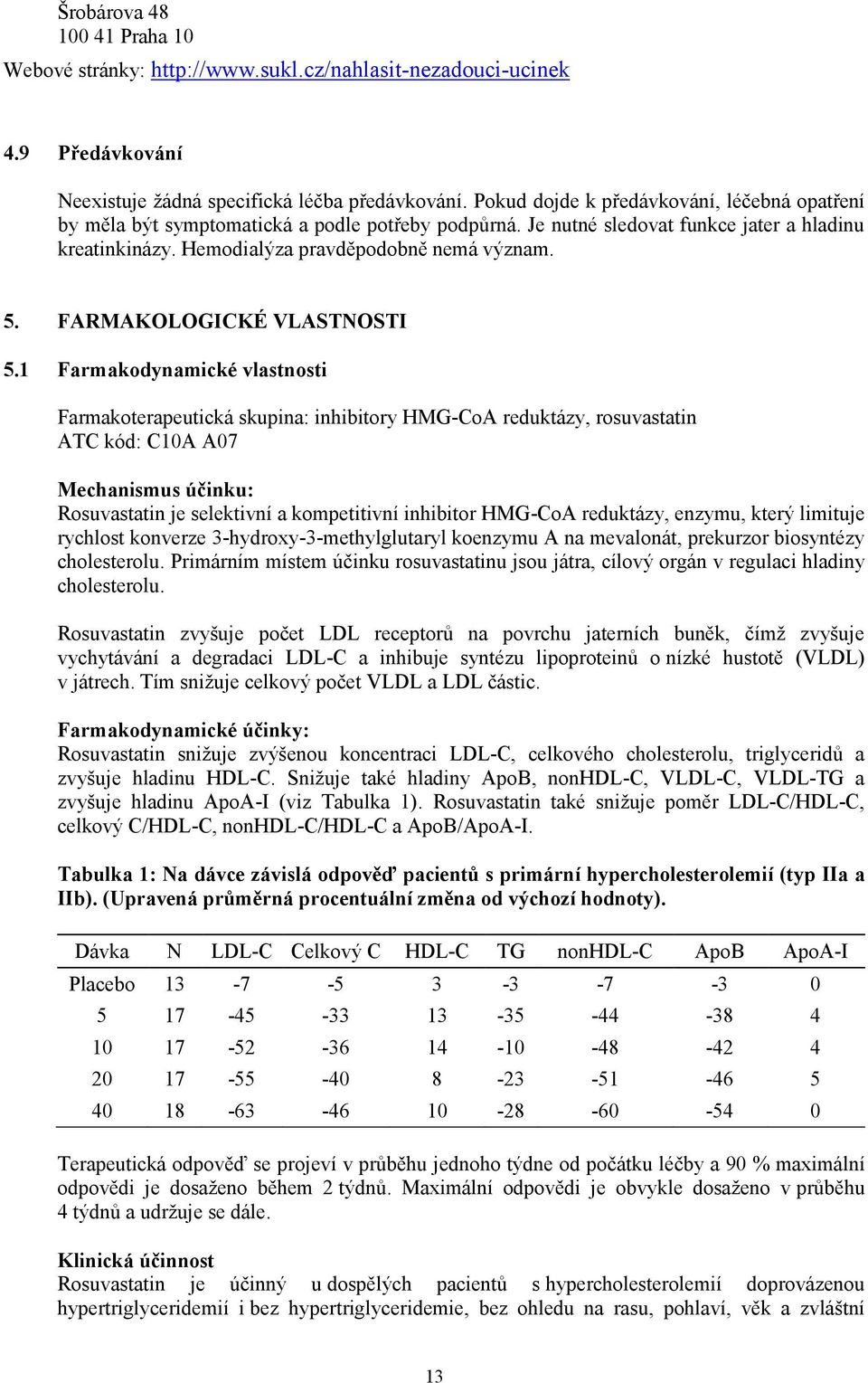 FARMAKOLOGICKÉ VLASTNOSTI 5.