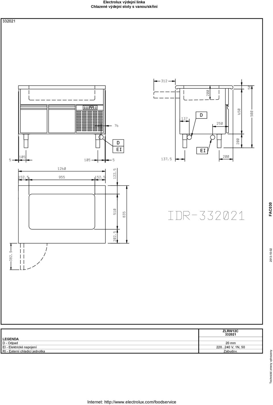 220...240 V, 1N, 50 RI -