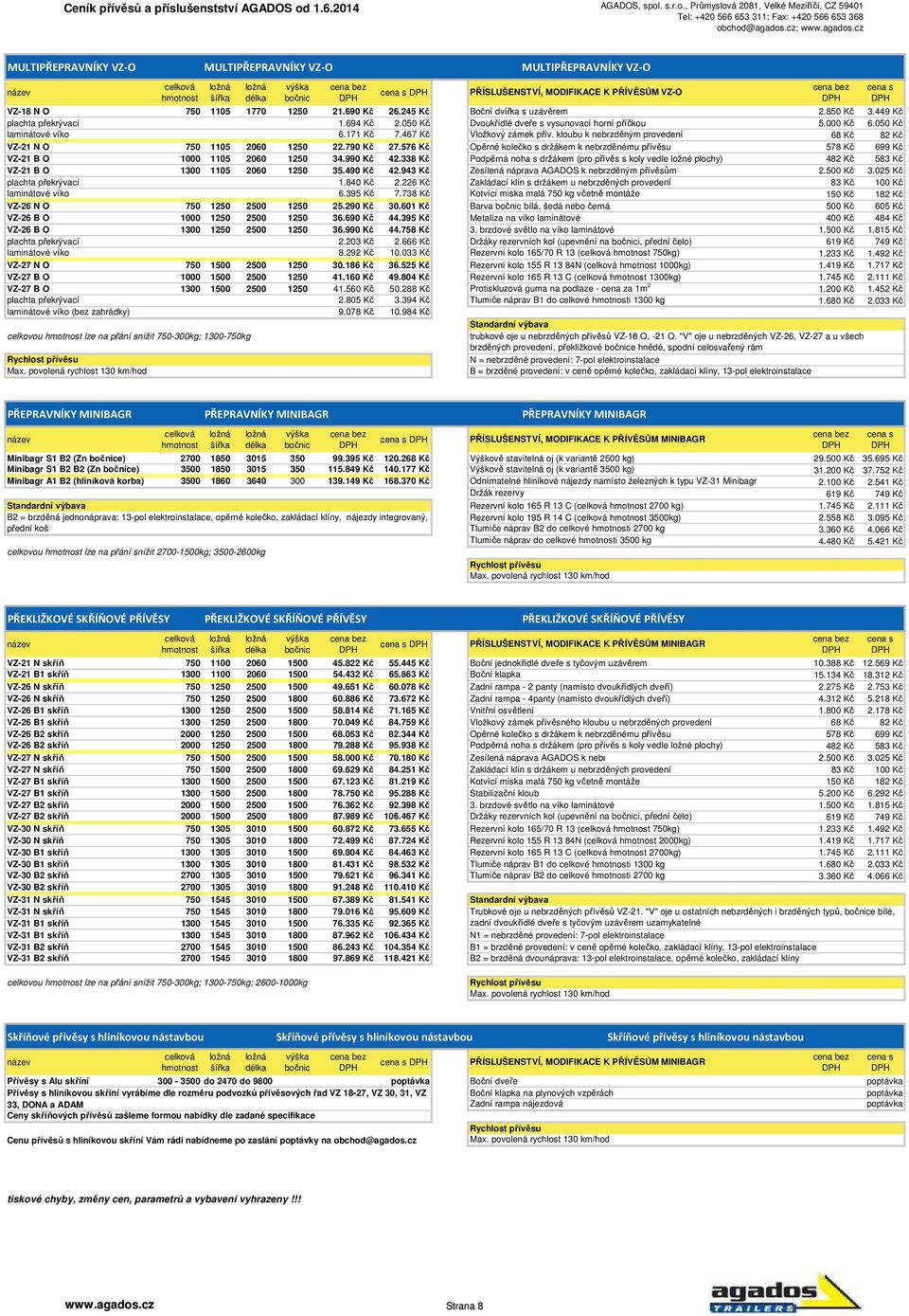 790 Kč 27.576 Kč Opěrné kolečko s držákem k nebrzděnému přívěsu 578 Kč 699 Kč VZ-21 B O 1000 1105 2060 1250 34.990 Kč 42.