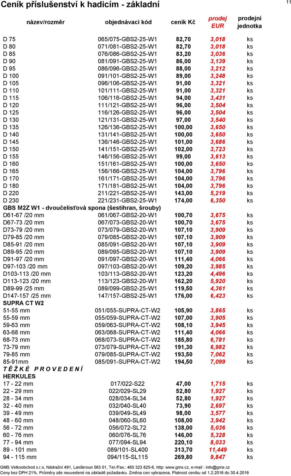 ks D 125 116/126-GBS2-25-W1 96,00 3,504 ks D 130 121/131-GBS2-25-W1 97,00 3,540 ks D 135 126/136-GBS2-25-W1 100,00 3,650 ks D 140 131/141-GBS2-25-W1 100,00 3,650 ks D 145 136/146-GBS2-25-W1 101,00