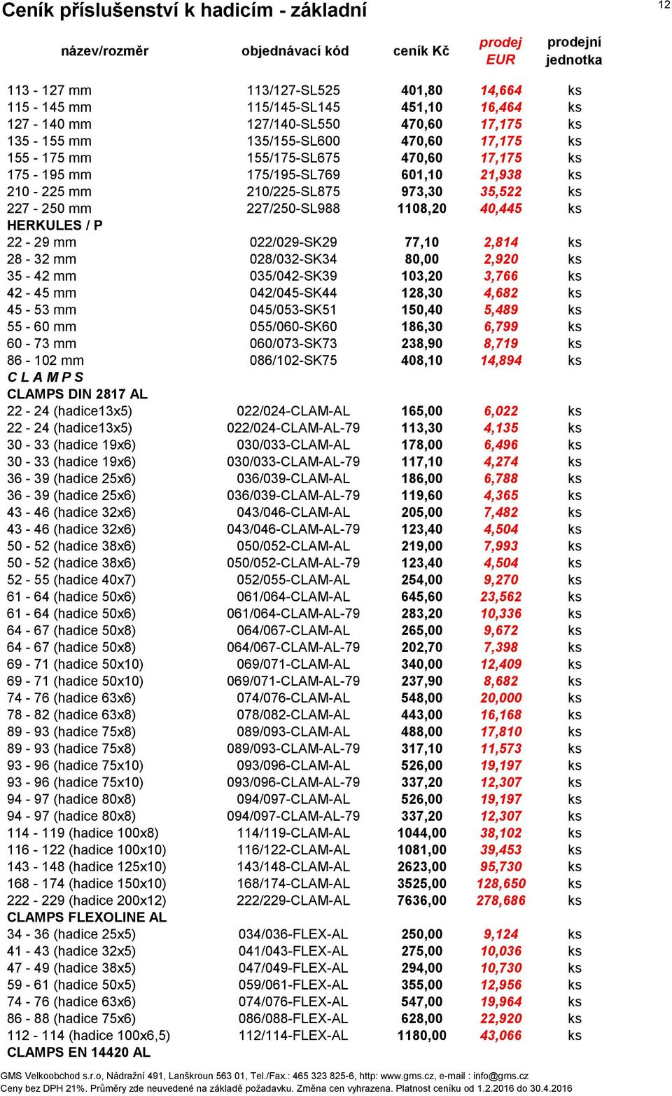 mm 028/032-SK34 80,00 2,920 ks 35-42 mm 035/042-SK39 103,20 3,766 ks 42-45 mm 042/045-SK44 128,30 4,682 ks 45-53 mm 045/053-SK51 150,40 5,489 ks 55-60 mm 055/060-SK60 186,30 6,799 ks 60-73 mm