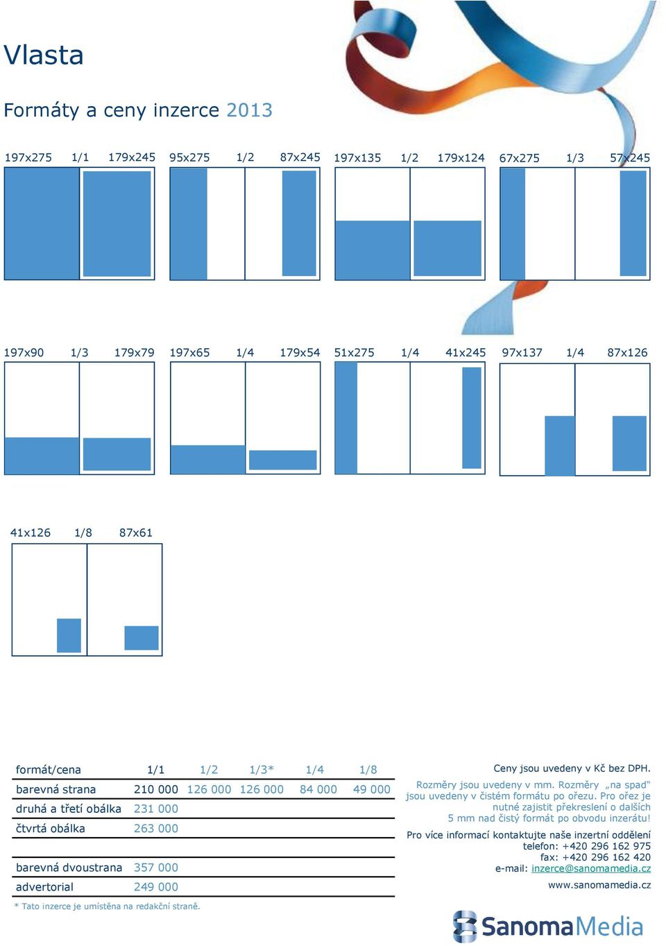 1/8 barevná strana 210 000 126 000 126 000 84 000 49 000 druhá a třetí obálka 231 000 čtvrtá obálka