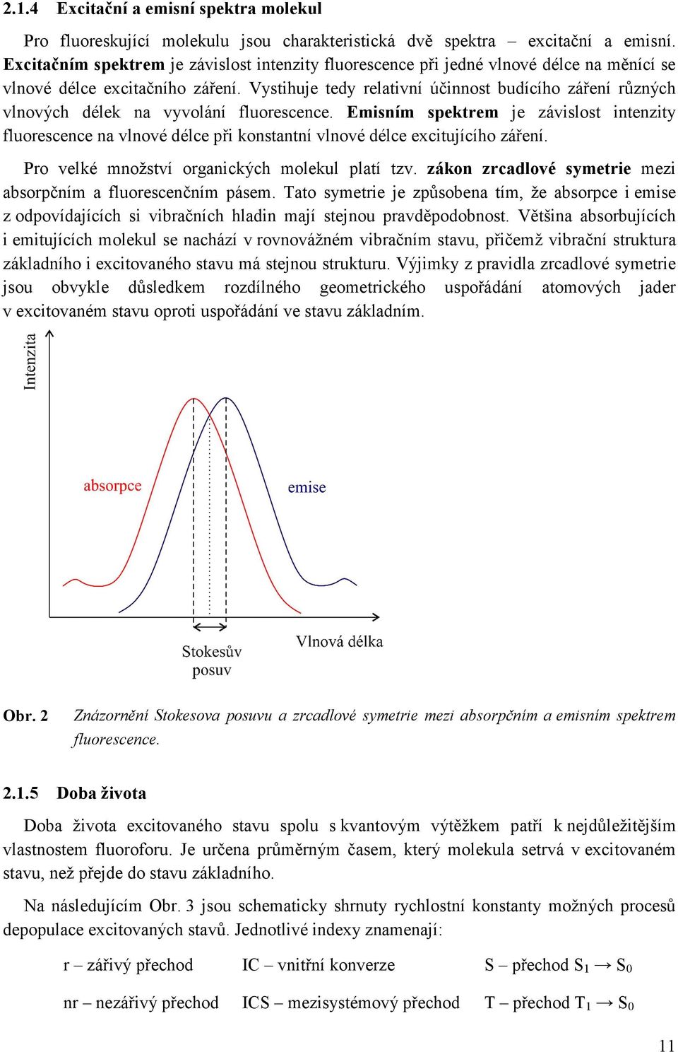 Vystihuje tedy relativní účinnost budícího záření různých vlnových délek na vyvolání fluorescence.