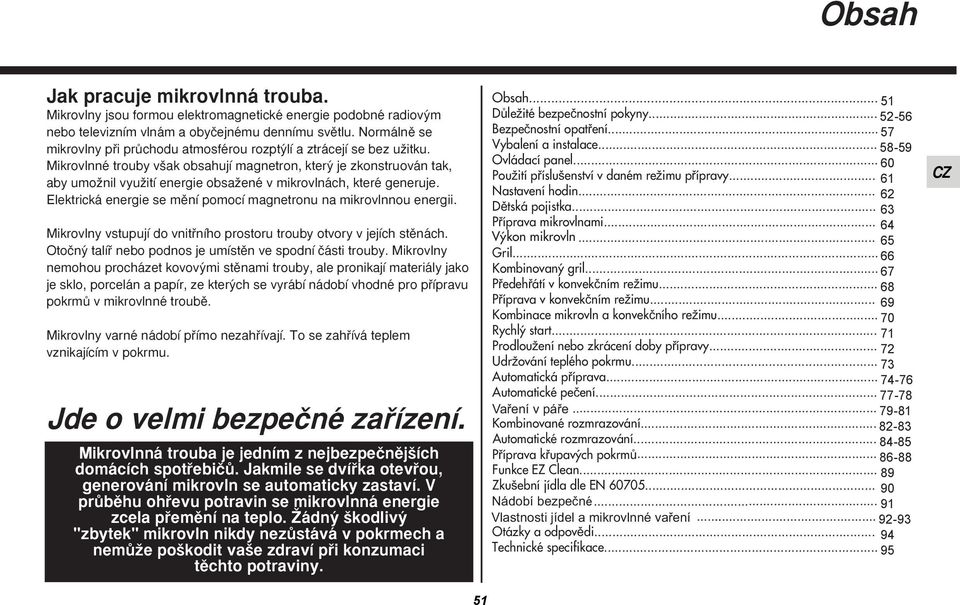 Mikrovlnné trouby v ak obsahují magnetron, kter je zkonstruován tak, aby umoïnil vyuïití energie obsaïené v mikrovlnách, které generuje.