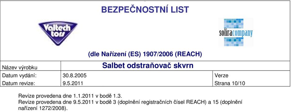 3. Revize provedena dne 9.5.