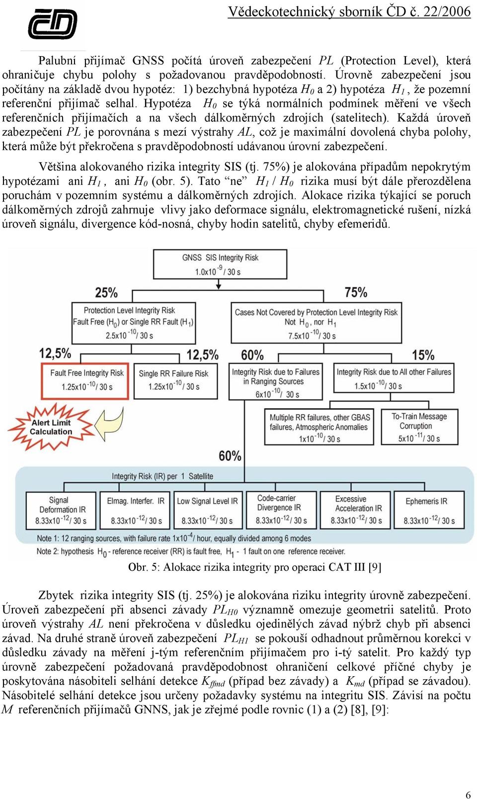 Hypotéza H 0 se týká normálních podmínek měření ve všech referenčních přijímačích a na všech dálkoměrných zdrojích (satelitech).