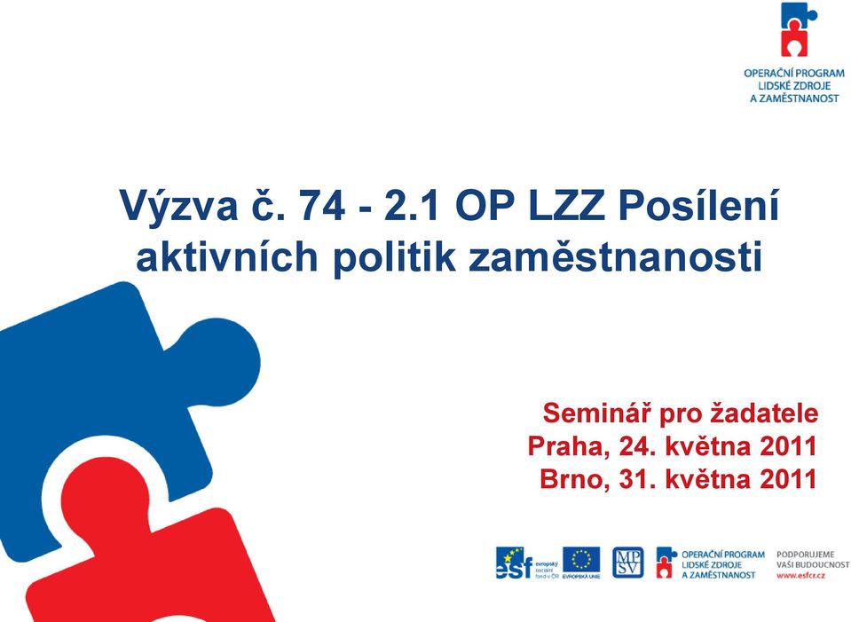 politik zaměstnanosti Seminář