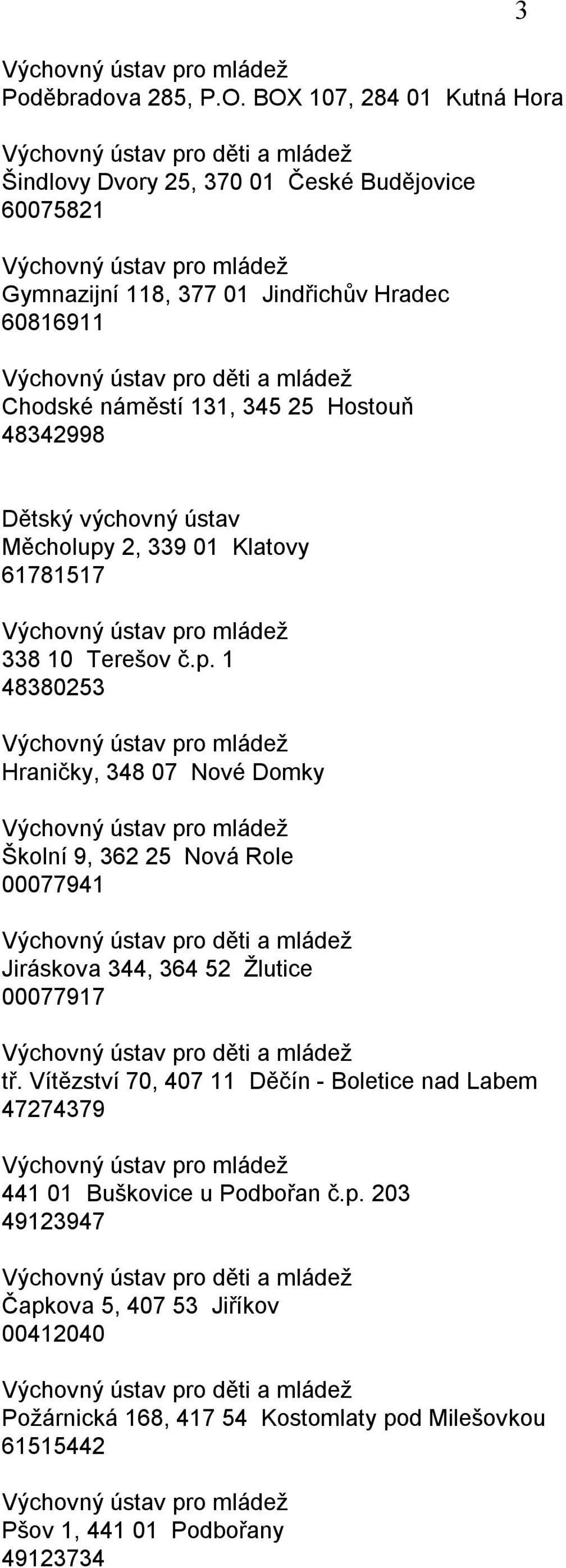 345 25 Hostouň 48342998 3 Měcholupy