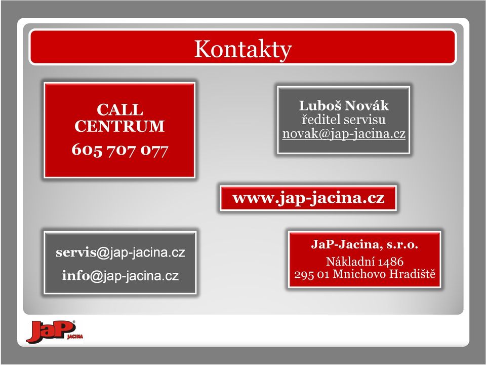 cz jacina.cz info@jap jap-jacina.cz jacina.cz JaP-Jacina, s.