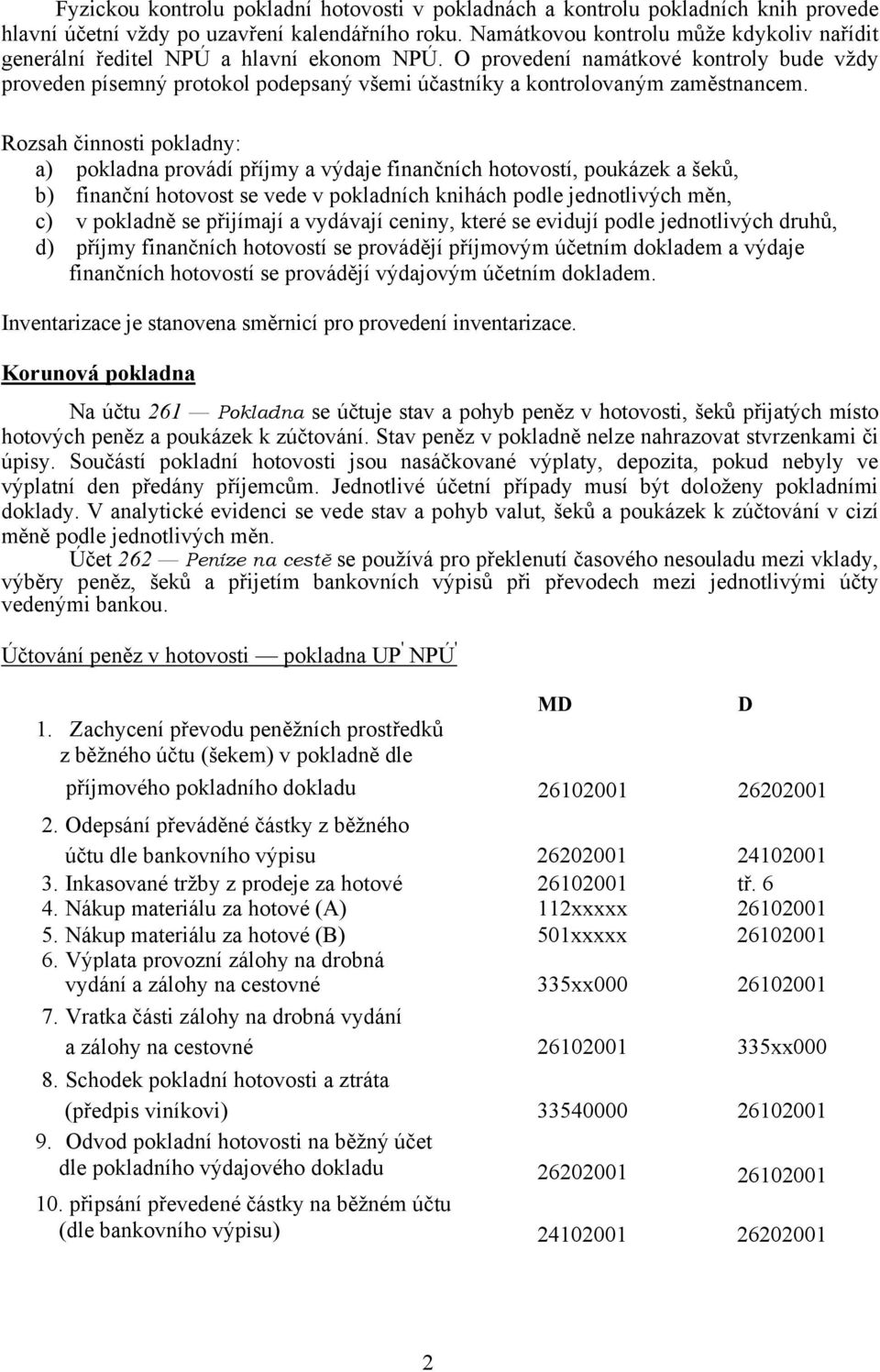 O provedení namátkové kontroly bude vždy proveden písemný protokol podepsaný všemi účastníky a kontrolovaným zaměstnancem.