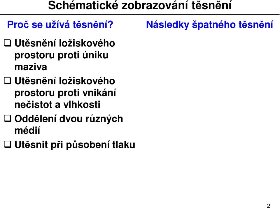 prostoru proti úniku maziva Ut sn ní ložiskového