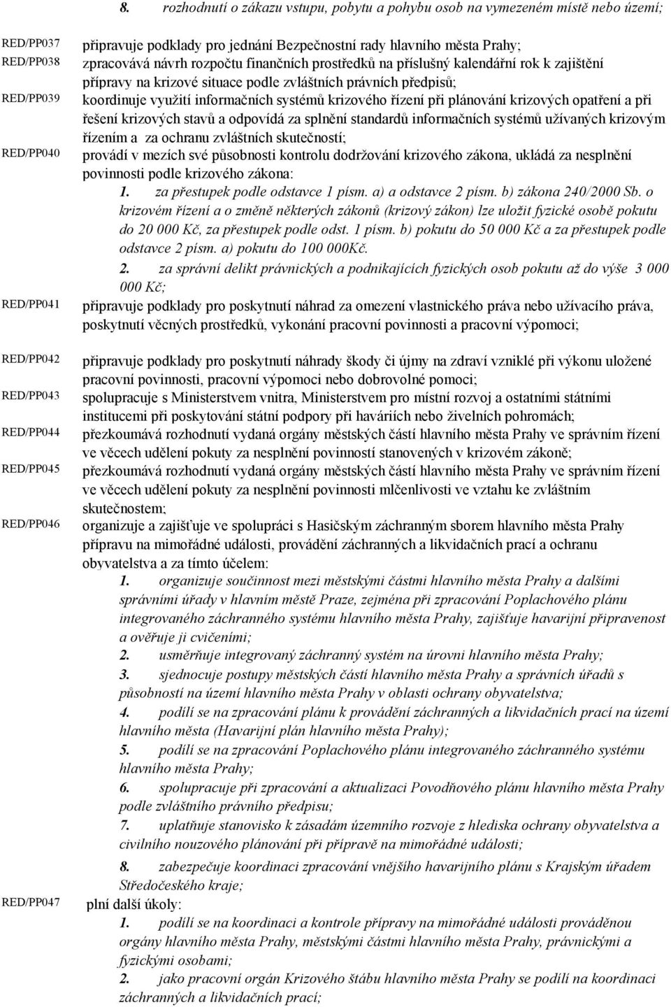 krizového řízení při plánování krizových opatření a při řešení krizových stavů a odpovídá za splnění standardů informačních systémů užívaných krizovým řízením a za ochranu zvláštních skutečností;