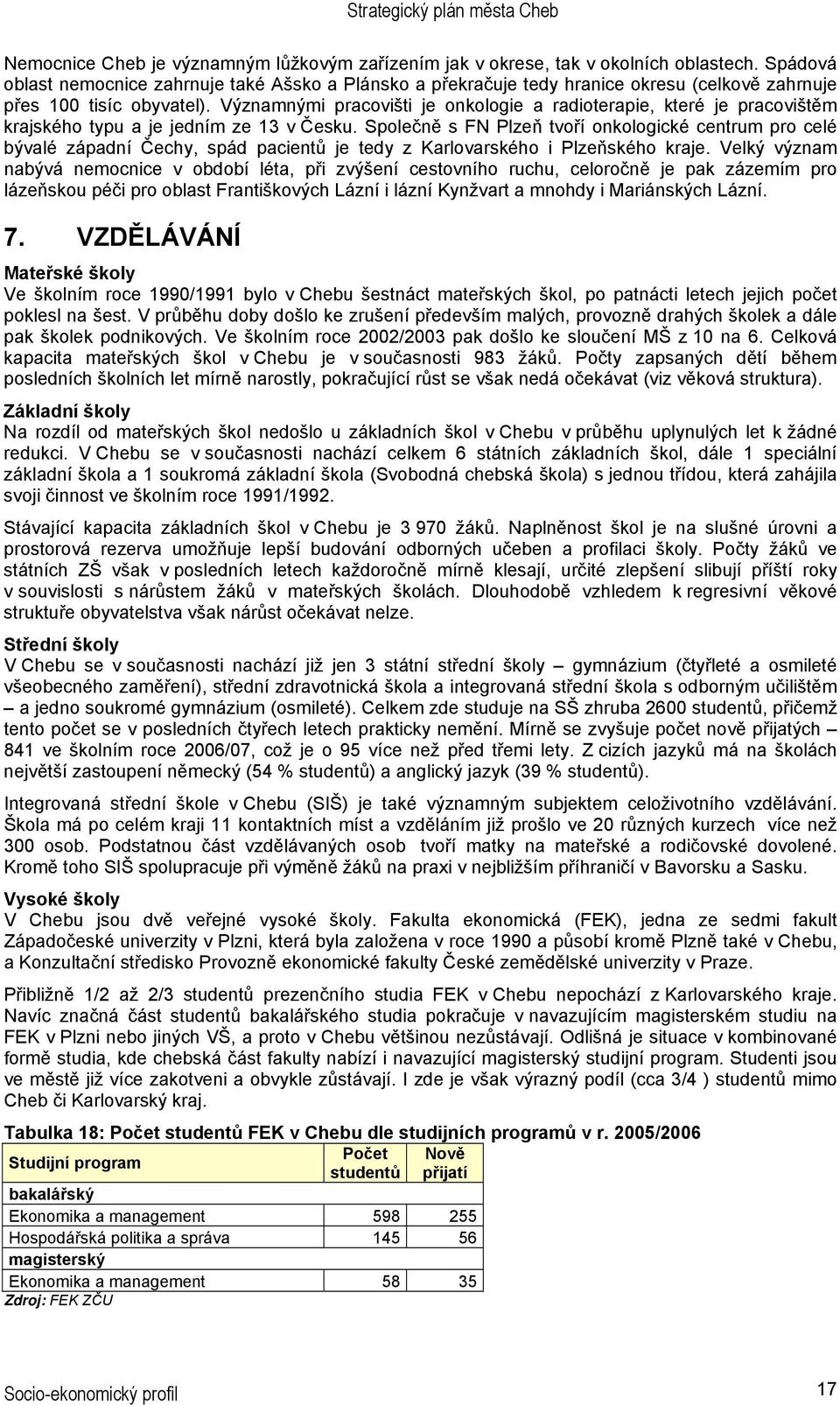 Významnými pracovišti je onkologie a radioterapie, které je pracovištěm krajského typu a je jedním ze 13 v Česku.