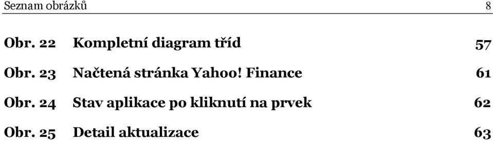 23 Načtená stránka Yahoo! Finance 61 Obr.