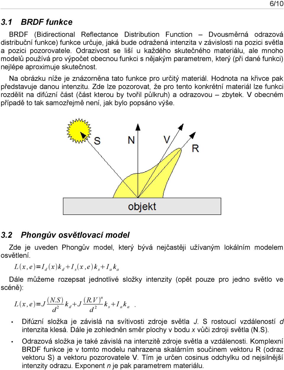 Na obrázku níže je znázorněna tato funkce pro určitý materiál. Hodnota na křivce pak představuje danou intenzitu.