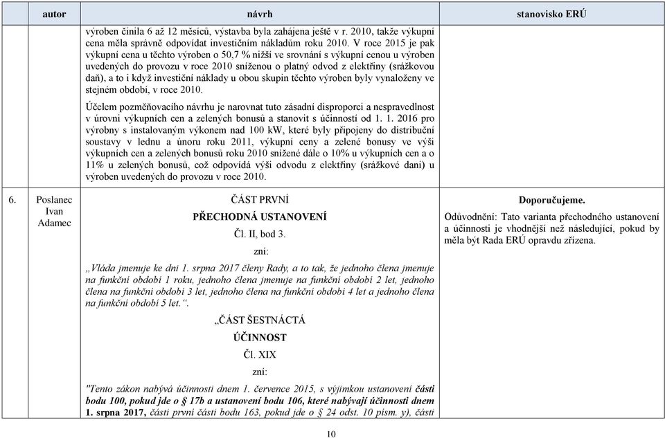 investiční náklady u obou skupin těchto výroben byly vynaloženy ve stejném období, v roce 2010.