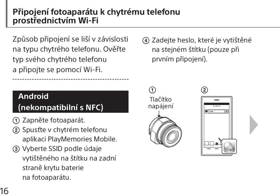 Zadejte heslo, které je vytištěné na stejném štítku (pouze při prvním připojení).