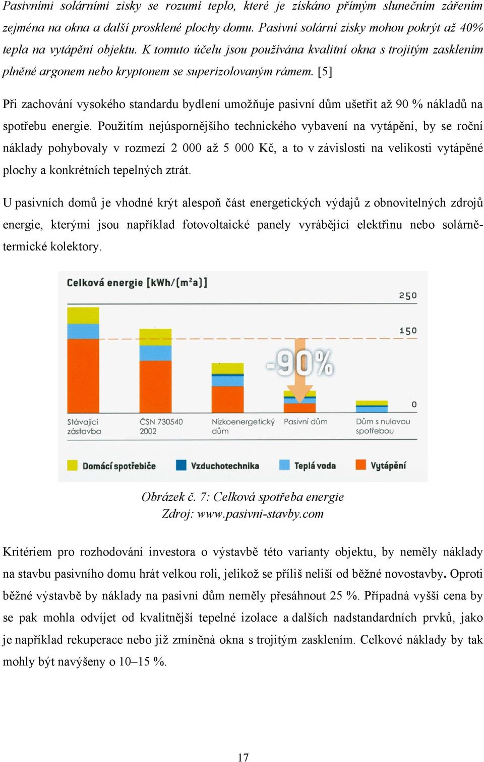 [5] Při zachování vysokého standardu bydlení umoţňuje pasivní dům ušetřit aţ 90 % nákladů na spotřebu energie.