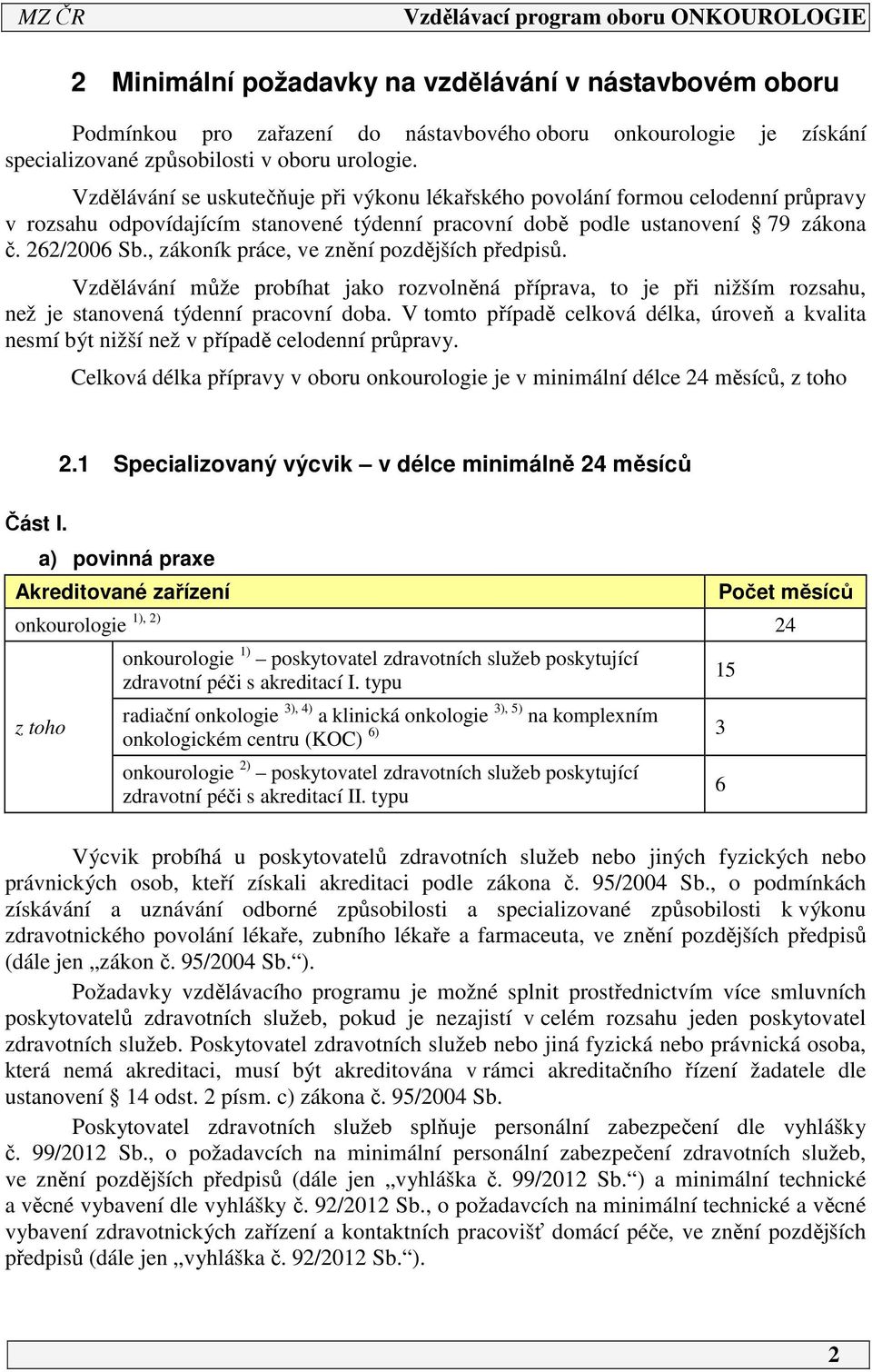 , zákoník práce, ve znění pozdějších předpisů. Vzdělávání může probíhat jako rozvolněná příprava, to je při nižším rozsahu, než je stanovená týdenní pracovní doba.