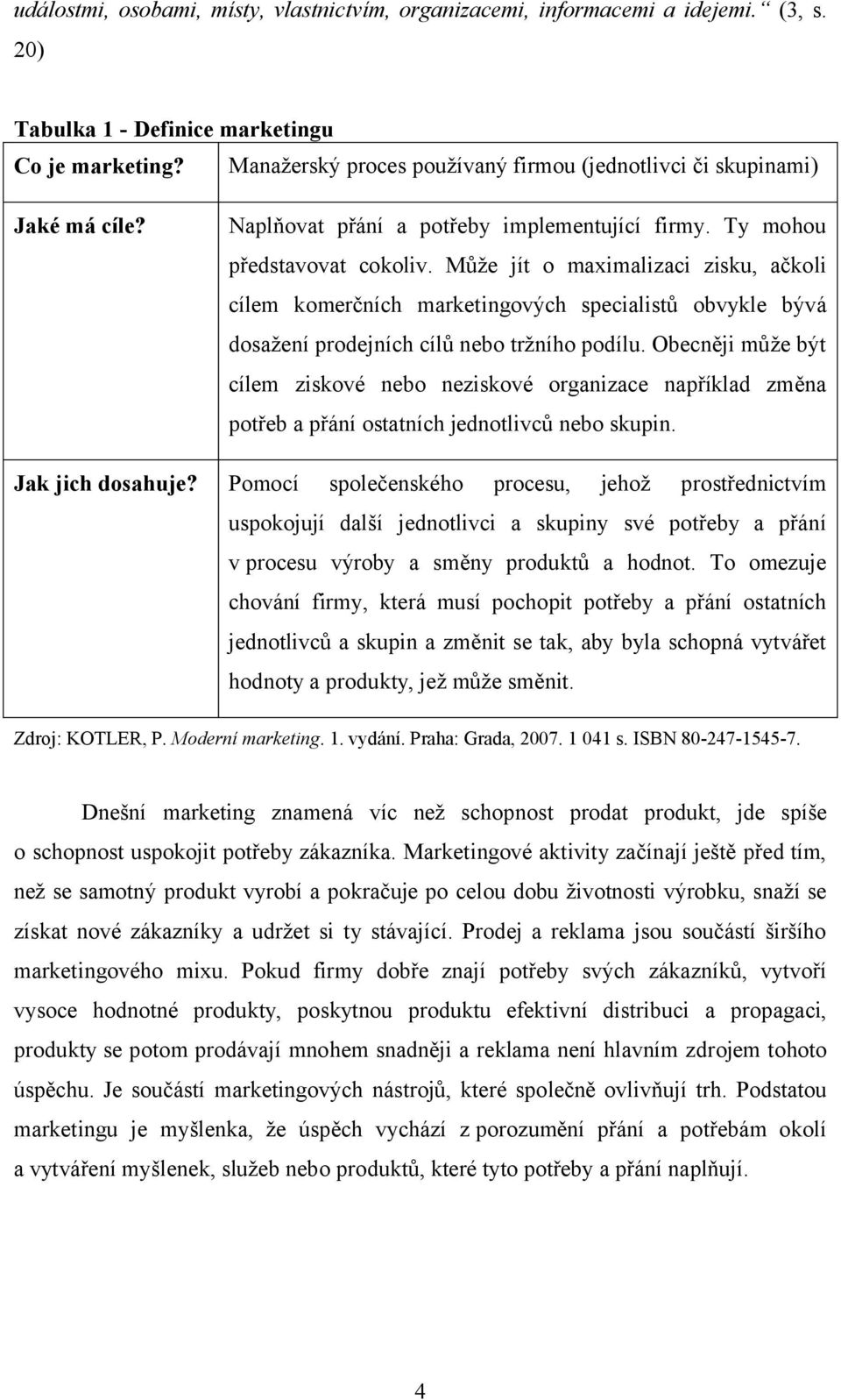 Může jít o maximalizaci zisku, ačkoli cílem komerčních marketingových specialistů obvykle bývá dosažení prodejních cílů nebo tržního podílu.