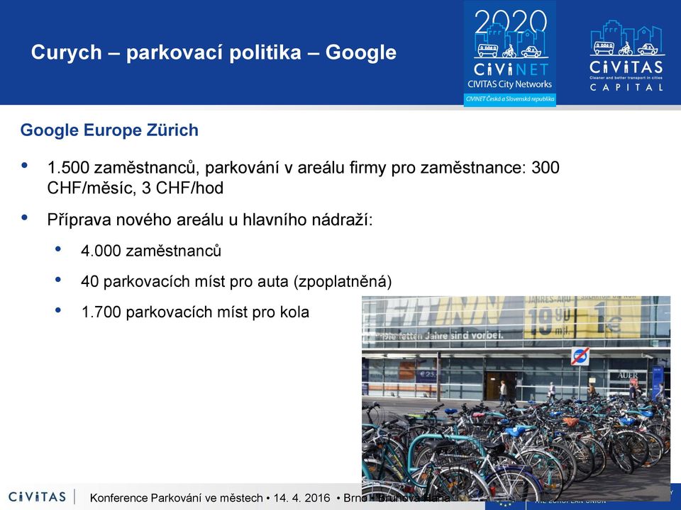 CHF/měsíc, 3 CHF/hod Příprava nového areálu u hlavního nádraží: 4.