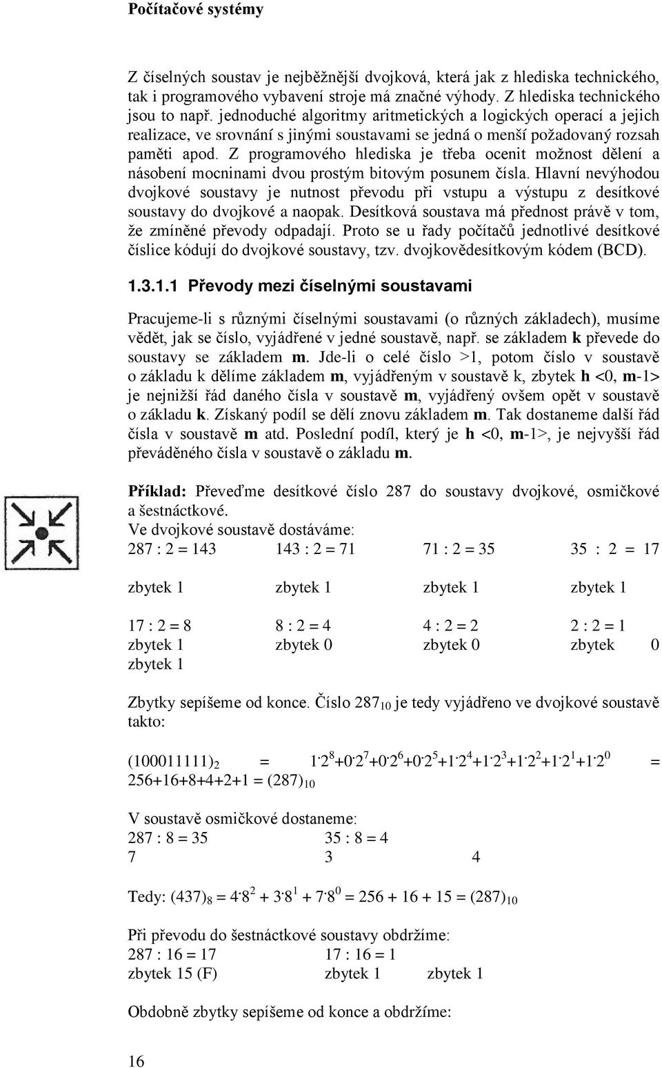 Z programového hlediska je třeba ocenit možnost dělení a násobení mocninami dvou prostým bitovým posunem čísla.